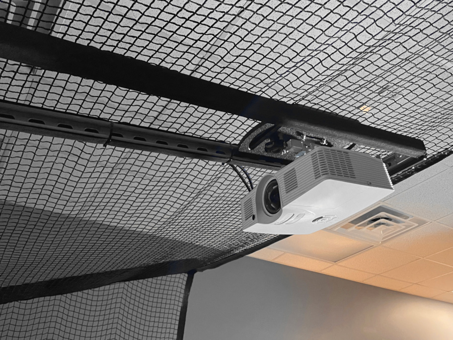 Your SkyGuard™ can be used with our incredible SkyRailPLUS™ projector mount. Upgrade your golf simulation enclosure today!
