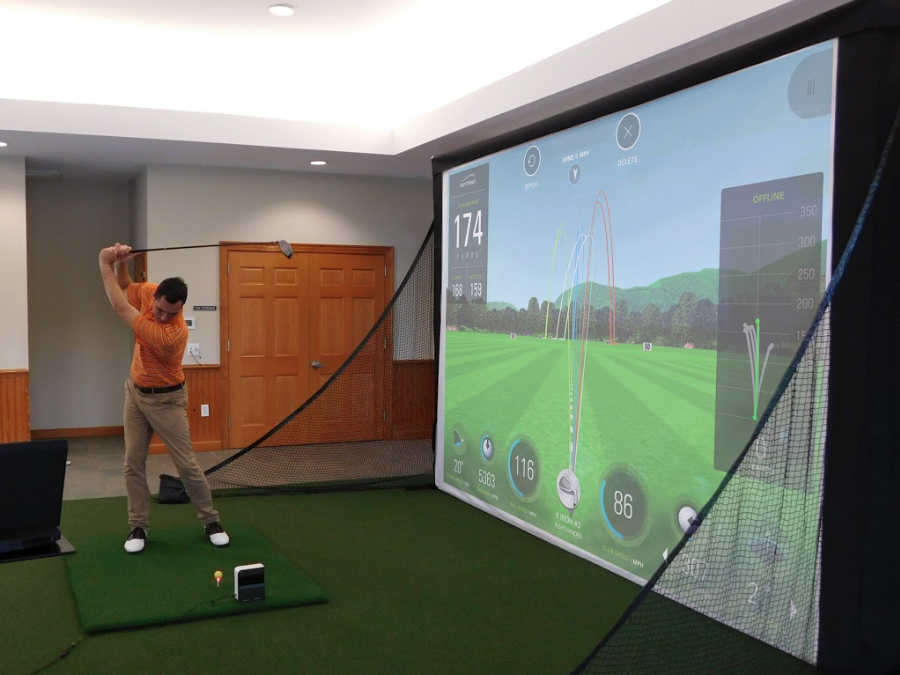 MicroBay™ Golf Simulator Screen System for Small Rooms