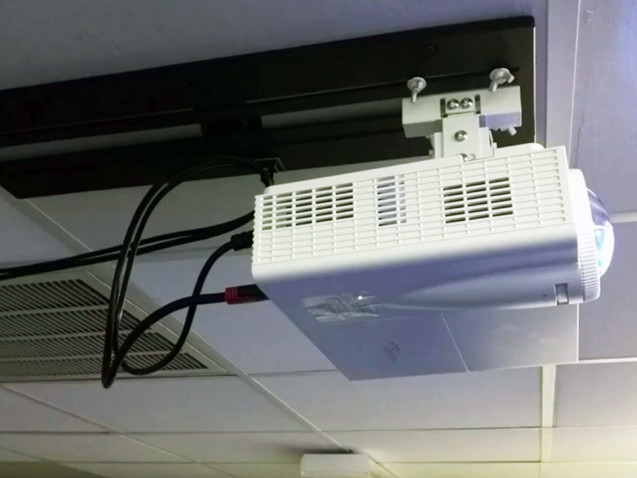 Golf Simulator Sliding Projector Mount - How To Mount Ceiling Projector