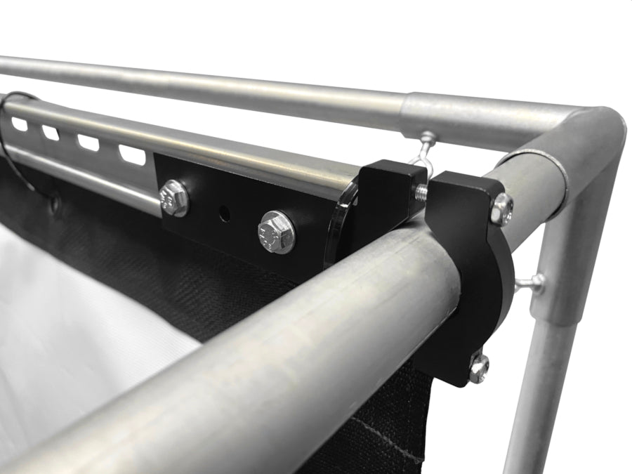 Replace your sagging golf screen pole with a pair of solid steel SkyBridge™ Span Brackets and Unistrut Channel!