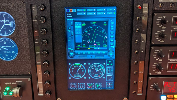 Home Flight Simulator Instrumentation Dash with Logitech Radio Autopilot MultiPanel Switch Panel