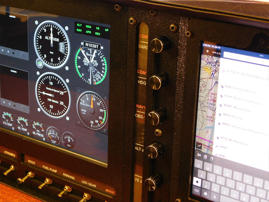 Low profile flight simulator instrument panel for home flight simulators.