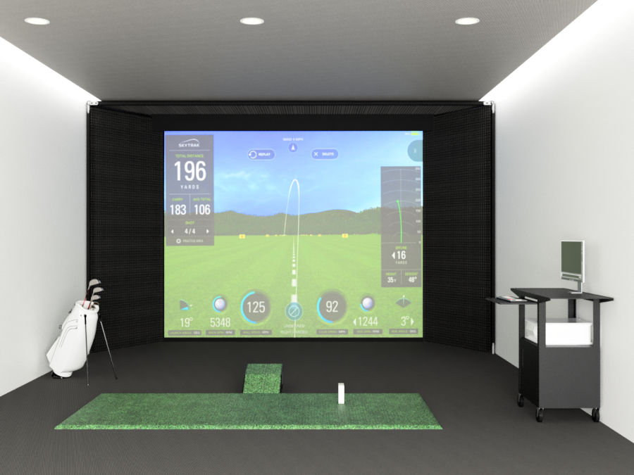 Affordable Golf Simulators, Enclosures and Bays, Screens, and Components